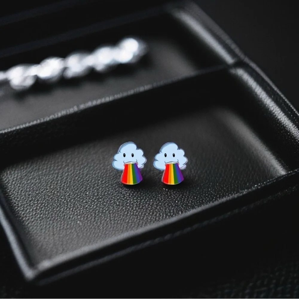 Cloud with Rainbow Earrings - Add a Burst of Joy to Your Day! 🌈 NWT Studs